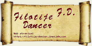 Filotije Dancer vizit kartica